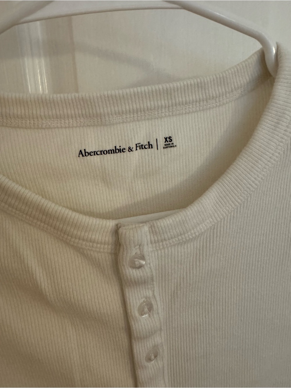Abercrombie Button-Front Ribbed Top - Picture 2 of 4